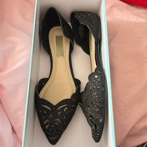 BETSEY JOHNSON Black Lucy D'Orsay Flats Worn but still nice! Size 8